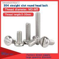 ■⊙♝  M3 M4 M5 GB67 stainless steel 304 one-word plate screw open slot one-word round head screw 50Pcs