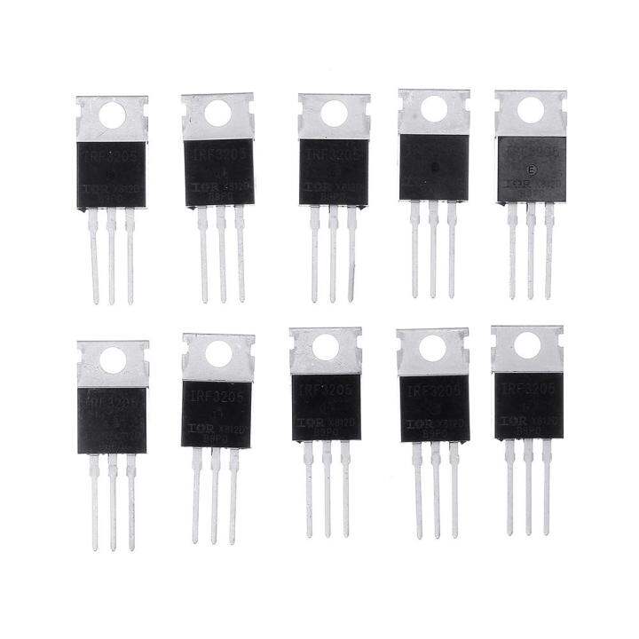 10ชิ้น-irf3205pbf-irf3205-mosfet-mosft-55v-98a-8mohm-97-3nc-to-220ทรานซิสเตอร์