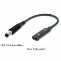 Pd สายชาร์จ Usb เร็ว-C/ Type-C ตัวเมียเพื่อชาร์จสำหรับ Dell เพาเวอร์ Pd สาย Alienware R2 M11x 7.4X5.0X0.6มม. M11x Dc