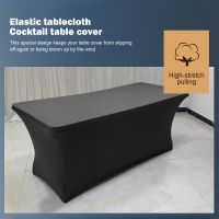 Corinada Rectangular Fitted Polyester Tablecloths High Stretch Table Cover Banquet Set Salon Spa Eyelashes Bed for Party