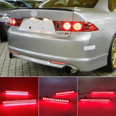 2ชิ้นอัตโนมัติ LED กันชนหลังสะท้อนแสงสำหรับ Honda Acura TSX สำหรับ Accord โอดิสซี CR-V องค์ประกอบเบรกโคมไฟ Foglight