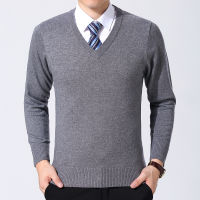 New Fashion Brand Sweater Mens Pullover V Neck Slim Fit Jumpers Knitting Thick Warm Autumn Korean Style Casual Mens Clothes