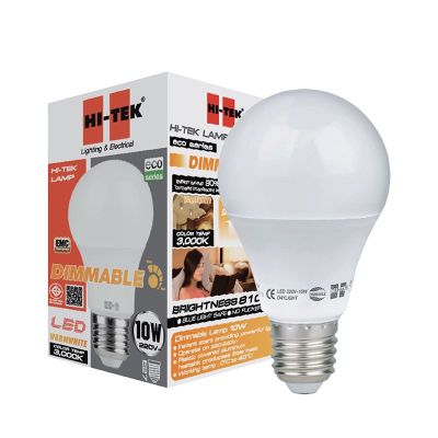 HI-TEK ECO Series หลอด LED Dimmable 10W E27 แสงนวล