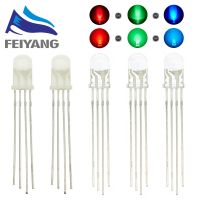 ☍♕❅ 10pcs 5mm RGB LED Emitting Diode Micro Indicator Red Green Blue Multicolor Common Anode Cathode 3V DIY PCB Circuit Bulb