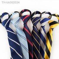 ✾ Zipper Tie Men Bridegroom Wedding Necktie Lazy Pre-tied Ties Striped 8cm Hot Sell Style Zipper Necktie For Men Women Wholesale