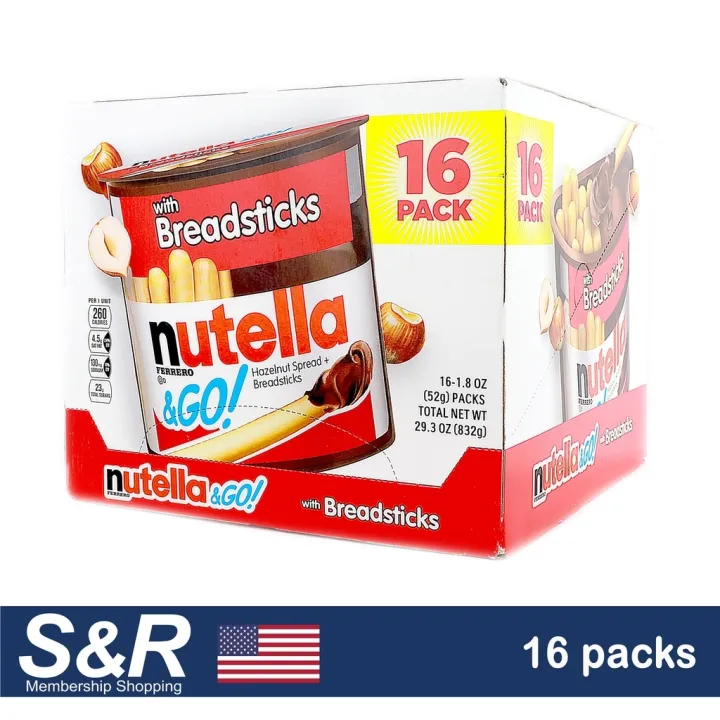 Nutella Hazelnutwith Breadsticks 16 packs safeSelbest Lazada PH