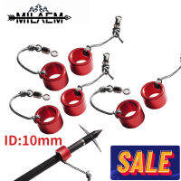 COD✔️ 3/6/12Pcs อะลูมินัมอัลลอยตกปลา Slider เคล็ดลับ ID10mm หัวจุดสไลด์สำหรับ Camping Shooting อุปกรณ์เสริม