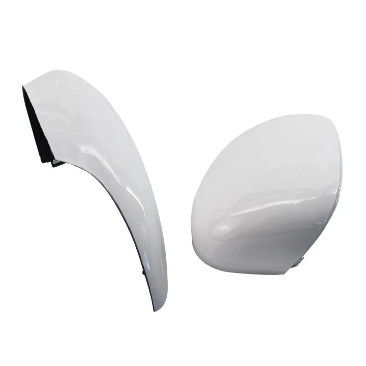 Left/Right White Rear View Side View Mirror Replacement Cover Cap Case
