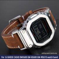 สายนาฬิกาหนังวินเทจสำหรับ DW-5600เหมาะกับเหมาะกับเหมาะกับ GW-B5600 DW5600ของ Casio GW-M5610 GA2100 110 GA 120สายนาฬิกาข้อมือ