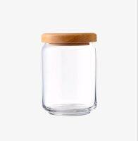 AMORN - (Ocean) B02523G0001 ขวดโหลป๊อปจา ขวดโหลป๊อปจาวูเด้น  ขวดโอเชี่ยนกลาส 650 ml. Pop jar wooden lid -