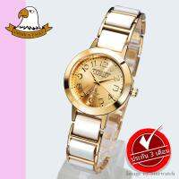 AMERICA EAGLE นาฬิกาข้อมือผู้หญิง สายสแตนเลส รุ่น AE037L - Whitegold/Gold