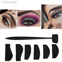 6 In 1 Crease Line Kit Eyeshadow Stamp Eyebrow Makeup Templates Eye Shadow Stencil Eyeliner Cut Silicone Eye Makeup Stencils