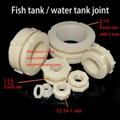 hot【DT】❡  1/2 3/4 1 1-1/4 1-1/2 2 3 inch BSPT fish water tank joint  inner thread connecting faucet swim pool bucket Clamp nut plastic