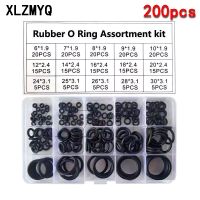 200pcs/box NBR Seal Ring Kit Thickness 1/1.5mm Nitrile Rubber NBR O-Ring Gasket Sealing Ring O Rings Rubber Seal VMQ FKM Kit Set