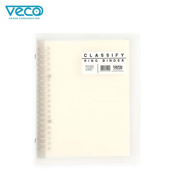 Veco Classify Ring Binder Notes (1pc) : 20 Ring, A5 size, RULED Cream ...