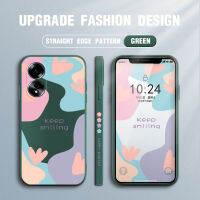 เคสโทรศัพท์สำหรับ OPPO A38 A18ลายเส้นที่ไม่สม่ำเสมอลายทางแบบเคสโทรศัพท์ขอบสี่เหลี่ยมปลอกซิลิโคนน้ำคลุมทั้งหมดป้องกันเคส