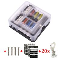 Universal 12 Ways 6 Ways Blade Fuse Block 12V 32V Car Fuse Holder Box Marine Auto Fuse Connector Switch With LED Indicator Light