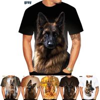 2023 New Fashion Unisex 3D Printed German Shepherd T-shirt Cute T-shirt Mens T-shirt size XS-5XL