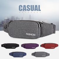 New Casual Outdoor Waist Bag Men Waist Bum Bag Running Jogging Belt Pouch Zip Mobile Phone Wallet Travel Oxford Cloth Chest Bag Running Belt