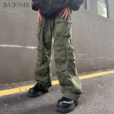 DaDuHey 2022 New American High Street Handsome Vibe Loose Casual Pants Male Ins Fashion Function Multi-Pocket Cargo Pants