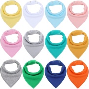 JH 1Pc Baby Bandana Bibs 100 Cotton Feeding for Drooling and Teething Soft