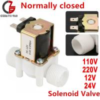 1/2" 3/4" Thread Solenoid Valve AC 110V 220V DC 12V 24V Water Air Pressure Control Valve Controller Switch Normall Closed Switch Plumbing Valves