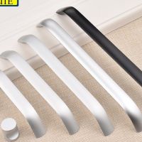 Modern Rust-proof Handle Solid Cabinet Door Handle Drawer Wardrobe Door Cabinet Door Handle Lengthened Black Minimalist