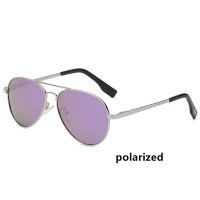 【LZ】◐  purple mirror polarized driving sunglasses women men 2022 Double Bridge Outdoor Shopping Shade vintage red oculos de sol uv400