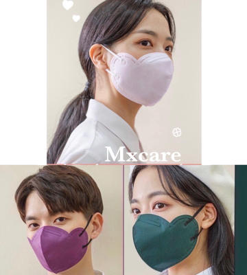 หน้ากากอนามัยเกาหลีรูปหัวใจ แพค 5 ชิ้น Comma Heart mask 💖