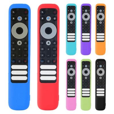 Drop-proof Shell Silicone Remote Control Cover With Lanyard Shockproof Glow In The Dark Protective Sleeve For TCLRC902V expert