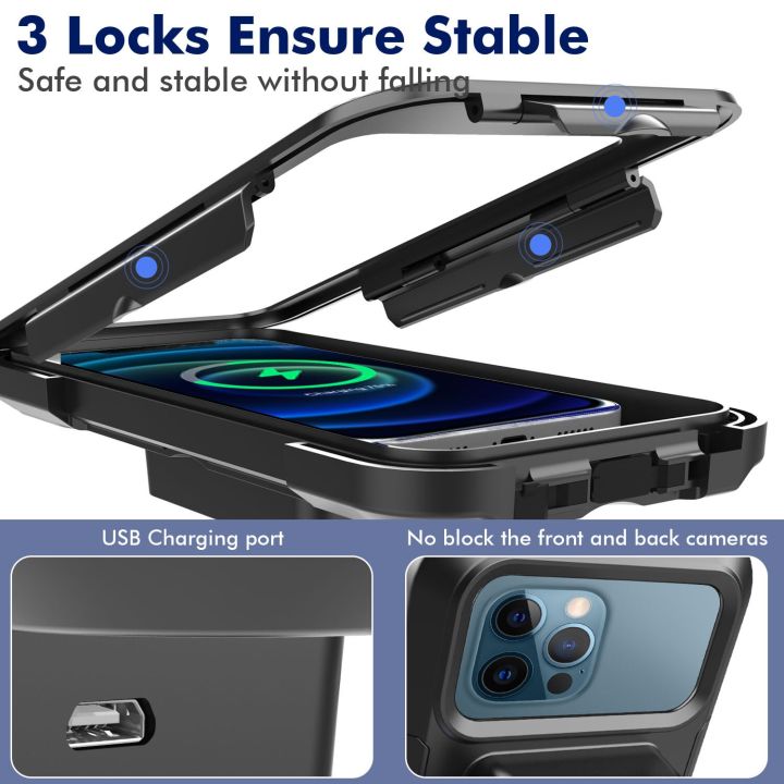 waterproof-motorcycle-bicycle-phone-holder-stand-bag-wireless-charger-moto-bike-scooter-handlebar-bracket-for-iphone-13-samsung