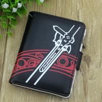 Sword Art Online Men Women Cartoon Wallets Casual Soft Leather Magnet Zipper Wallet Black Anime Wallet Birthday Present