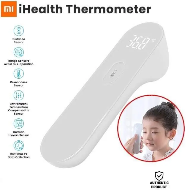 Xiaomi iHealth Infrared Thermometer with Built In Ultra Sensor and LED ...