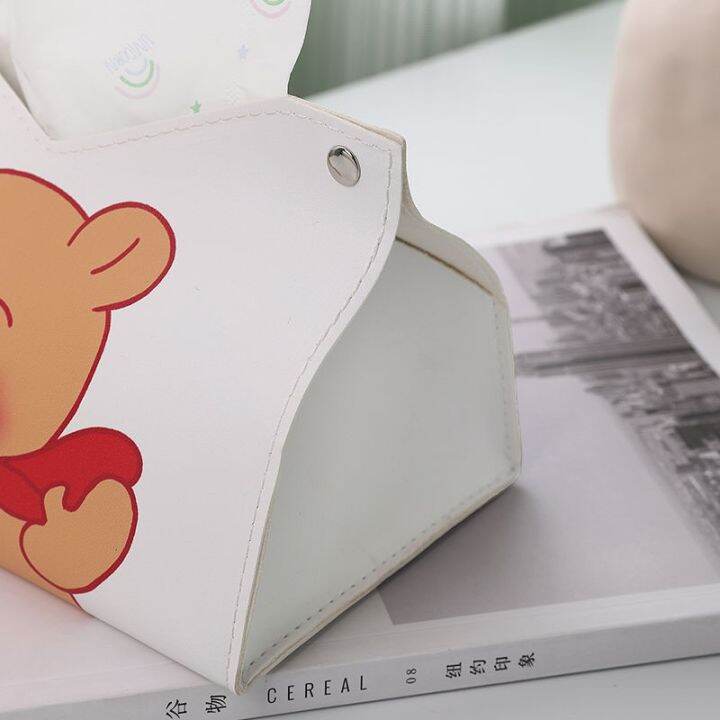 xue-winnie-the-pooh-กล่องทิชชู่หนัง-ลายการ์ตูนหมีพูห์น่ารัก-กันน้ํา-สําหรับหอพัก-รถยนต์-ห้องนั่งเล่น