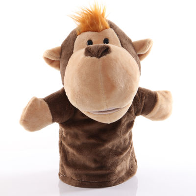 25cm Animal Hand Puppet Monkey Plush Toys Baby Educational Hand Puppets Cartoon Pretend Telling Story Doll Toy for Children Kids