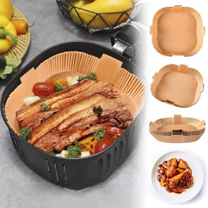 Air Fryer Disposable Paper Liner Non-Stick Mat Steamer Round Paper