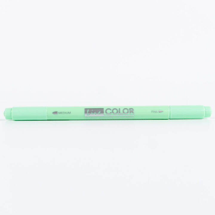 monami-live-color-19-mint-green-ปากกาสีน้ำ-ชนิด-2-หัว-สีเขียวมินต์-ของแท้