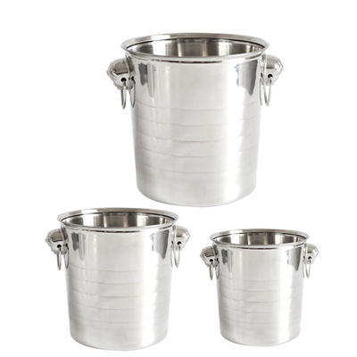 Stainless Steel Wine Chiller Bucket Champagne Bottle Cooler Ice Basket