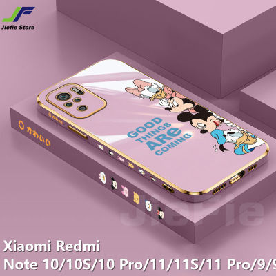JieFie การ์ตูนมิกกี้เมาส์กรณีโทรศัพท์สำหรับ Xiaomi Redmi Note 10S / 10 / 10 Pro / 11 / 11S / 11 Pro / 9 / 9S / 9 Pro / 8 / 8 Pro น่ารักมินิเดซี่โครเมี่ยม Soft TPU กรณีโทรศัพท์