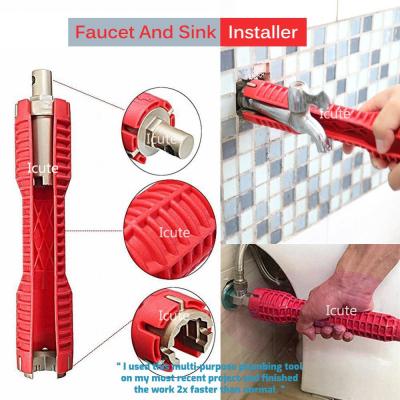Djai ประแจขันน็อต 2หัว ก๊อกน้ำ อ่างล้างหน้า อ่างล้างจาน ใต้อ่าง ในที่แคบ อเนกประสงค์   Fancy Faucet And Sink Installer Tool Faucet And Sink Installer Tool Faucet &amp; Sink Installer Wrench