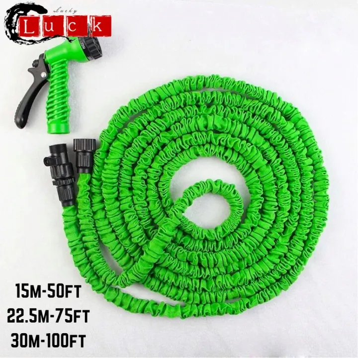 Expandable Flexible Magic Water Hose With Spray Nozzle Gun Garden Hose