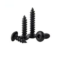 M3 M4 M5 M6 Hex Hexagon Socket Screw Black Carbon Steel Grade 8.8 Button Round Head Self-Tapping Wood Screws Nails Screws  Fasteners