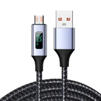 USB ความทนทานกับ USB ไมโคร USB แบบถักชาร์จเร็วและสายเคเบิลปลอกเก็บสายไฟสายเชื่อมต่อข้อมูล480Mbps