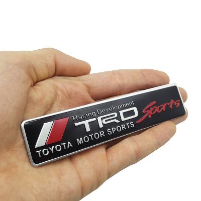 TRD สติกเกอร์ลายโลโก้สำหรับติดรถยนต์อลูมิเนียมมอเตอร์สปอร์ต Badge สติ๊กเกอร์สัญลักษณ์สำหรับโตโยต้าคราวน์
