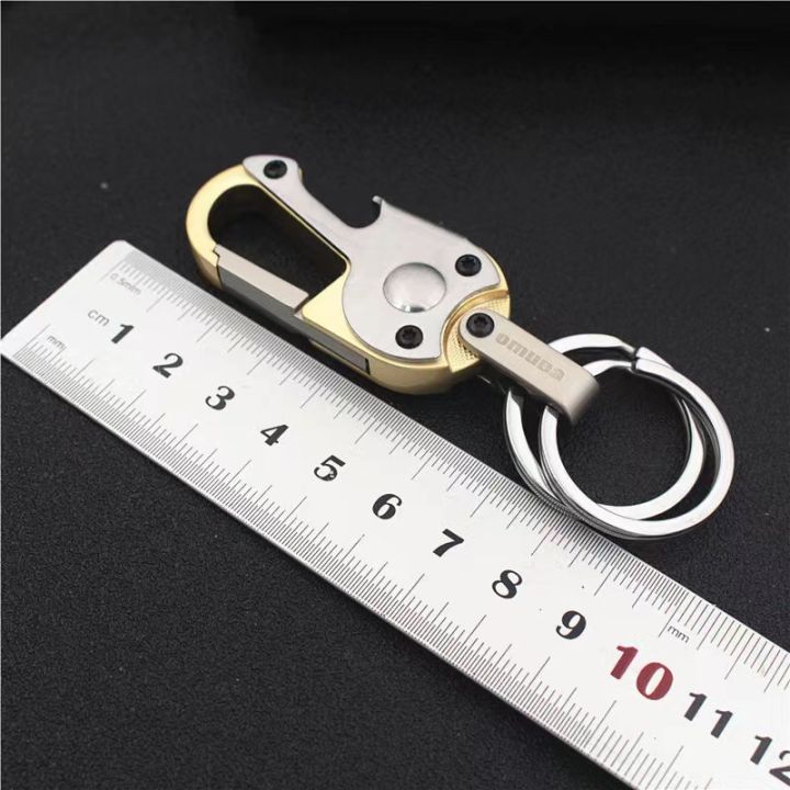 พวงกุญแจomuda-พวงกุญแจสแตนเลส-พร้อมที่เปิดขวด-ที่ห้อยกุญแจ-พวงกุญแจรถ