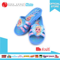 Kenta รองเท้าแตะ PVC สวมมีส้นเด็กหญิงลาย  Frozen รุ่นFZ441-1ฟ้า