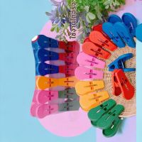 ไม้หนีบผ้า 12 ตัว Clothspin คละสี สินค้าราคาต่อแพ็คคละสี ส่งตรงจากไทย