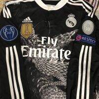 【Retro Football Jersey】❁เสื้อย้อนยุค 1415 Football clothes Champions League Two-Off Black Dragon แขนยาวเสื้อฟุตบอลแขนสั้น