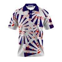 ชุด Unisex แฟชั่นหวานใจ3มิติสำหรับฤดูร้อนภาพพิมพ์ดิจิทัลแบบ HD เสื้อโปโลแขนสั้นเสื้อกีฬามีสไตล์