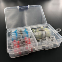 E-Lifee 50Pcs Solder Seal Heat Shrink Sleeve Waterproof Butt Wire Connector Splice Terminal With Storage Box Waterproof 50Pcs Marine Car Automobile Solder Seal Heat Shrink Sleeve Butt Wire Connector Splice Terminal With Storage Box